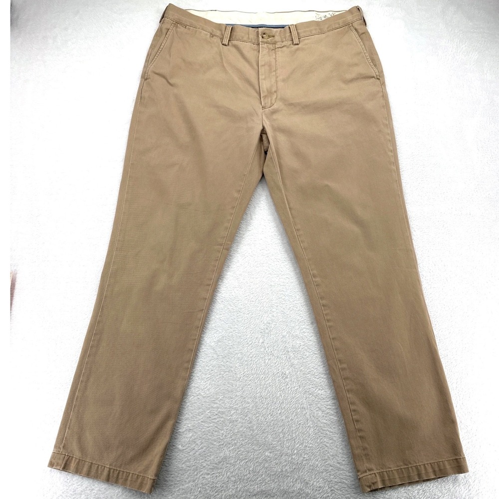 Polo Ralph Lauren Mens Chino Pants 38x32 Khaki Classic Fit Cotton Twill Trousers